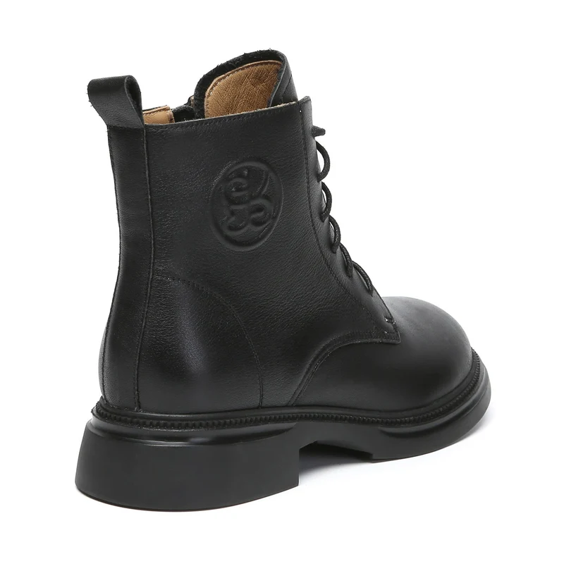 Gabriela Lace-Up Leather Ankle Boots
