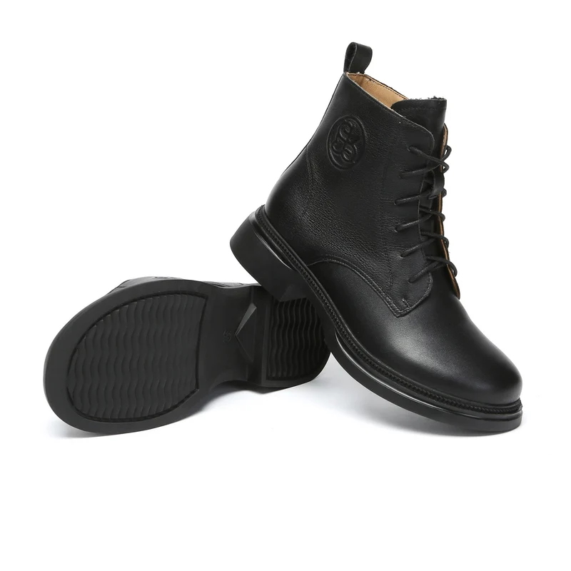 Gabriela Lace-Up Leather Ankle Boots