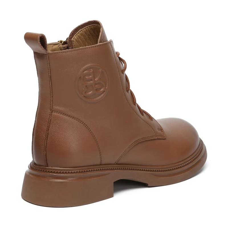 Gabriela Lace-Up Leather Ankle Boots