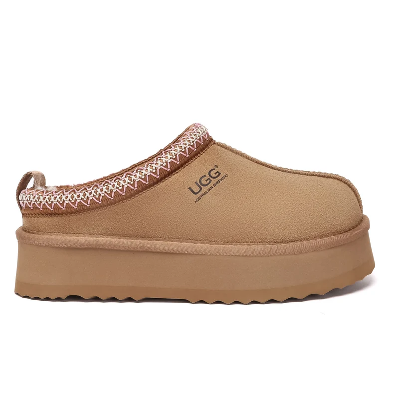 Tazman Multicolor UGG Platform Slippers