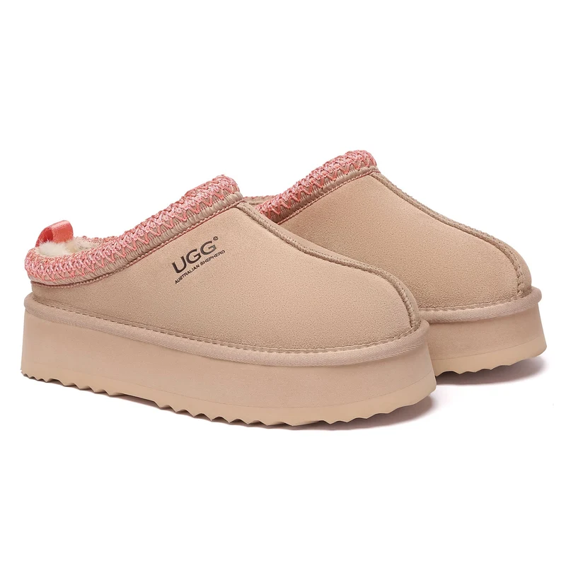 Tazman Multicolor UGG Platform Slippers