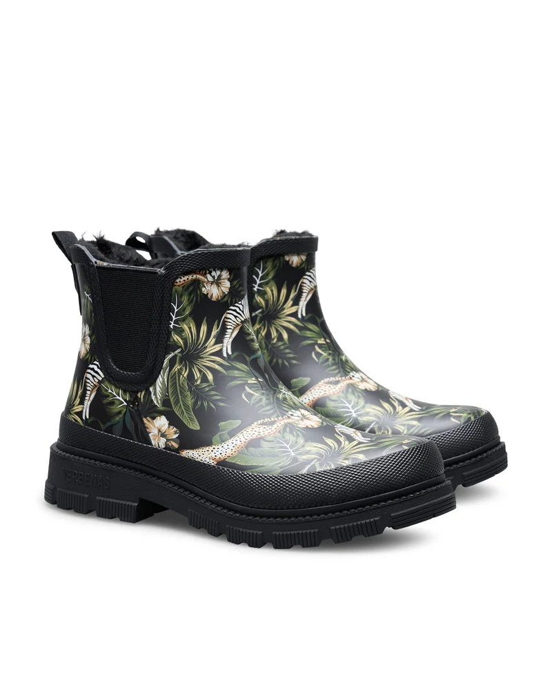Bota de Agua Lua Fur Smooth Selva Black/Black