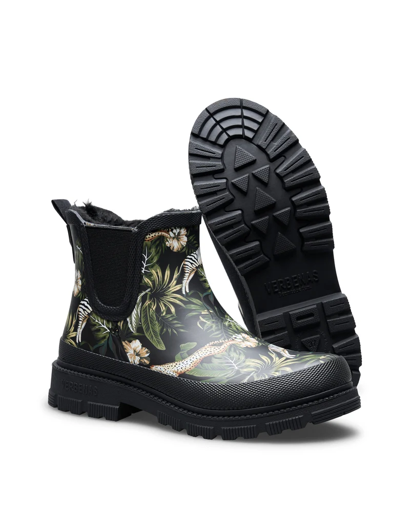 Bota de Agua Lua Fur Smooth Selva Black/Black
