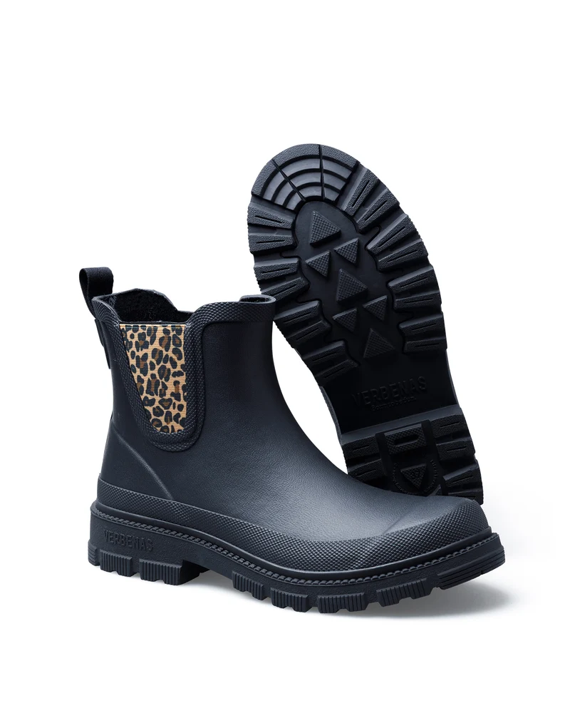 Bota de Agua Lua Smooth Combi Animal Black/Sand Leo