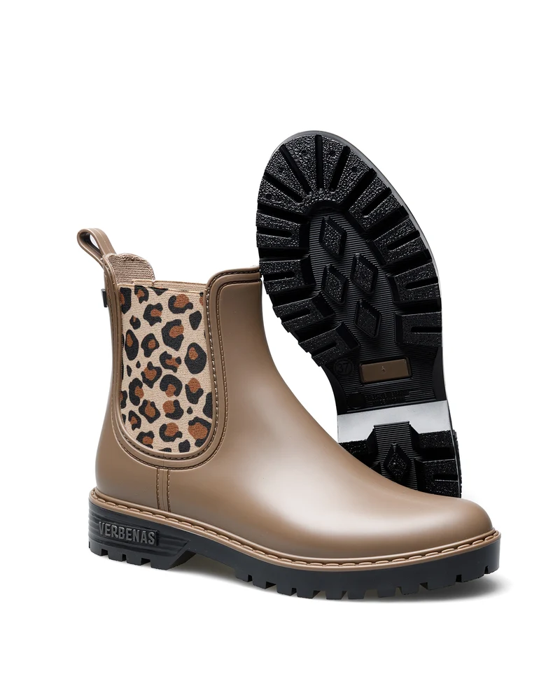 Botas Agua Gaudi Mate Animal Ash-Leopardo
