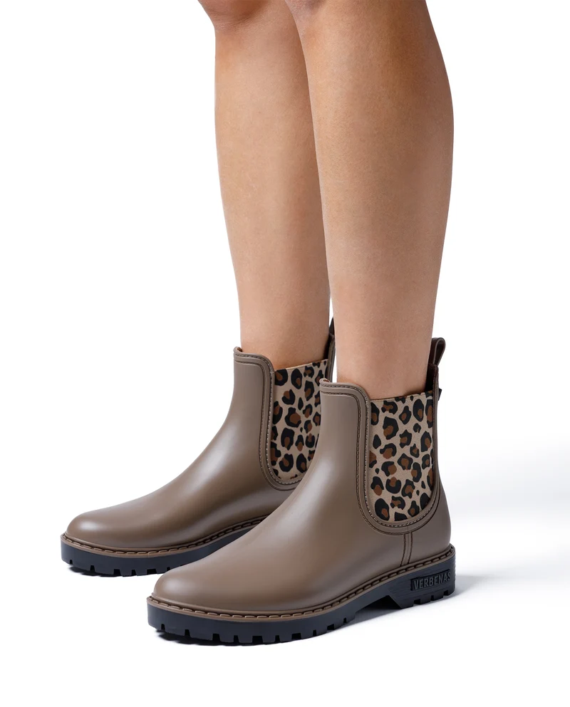 Botas Agua Gaudi Mate Animal Ash-Leopardo