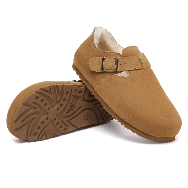 Ever Premium Adjustable Buckle Clog UGG Slippers
