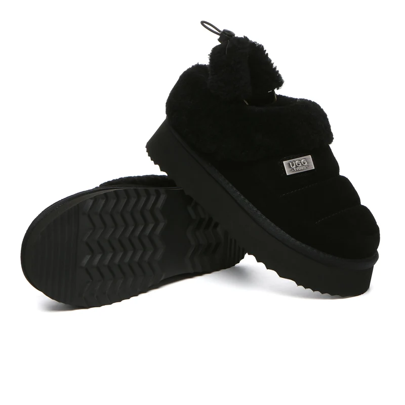 UGG Platform Slingback Muffin Slippers