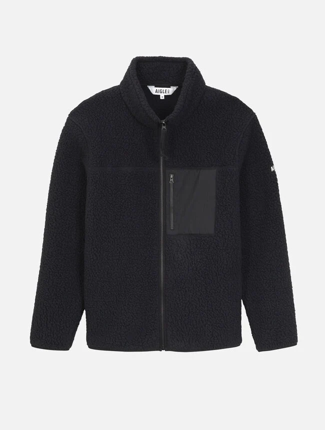 Sherpa-Fleecejacke mit Reißverschluss