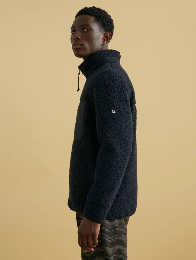 Sherpa-Fleecejacke mit Reißverschluss