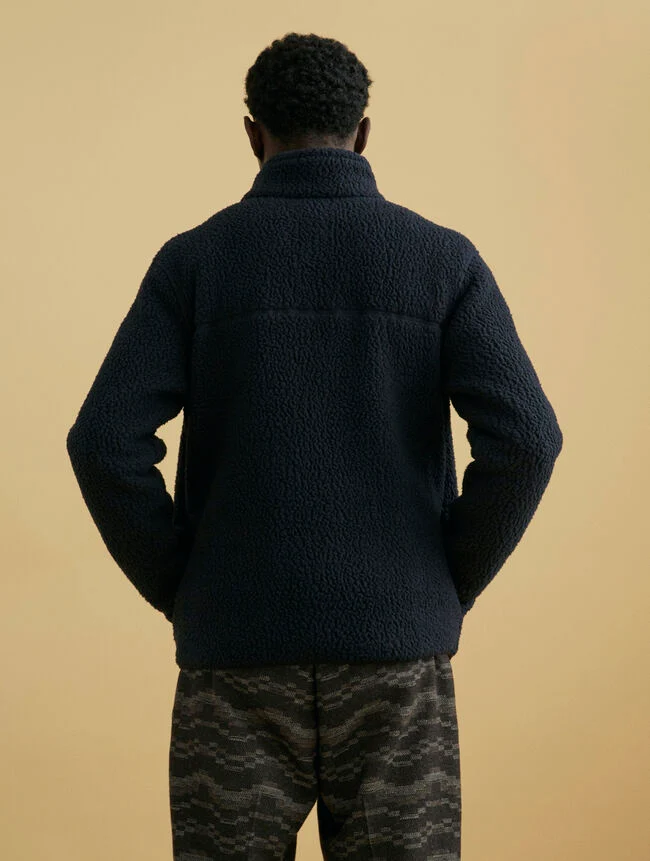 Sherpa-Fleecejacke mit Reißverschluss
