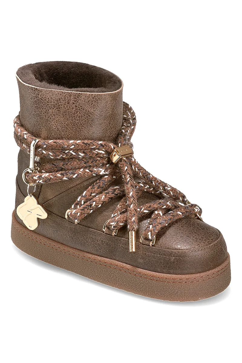 INUIKII Damen Boot Vintage Braun