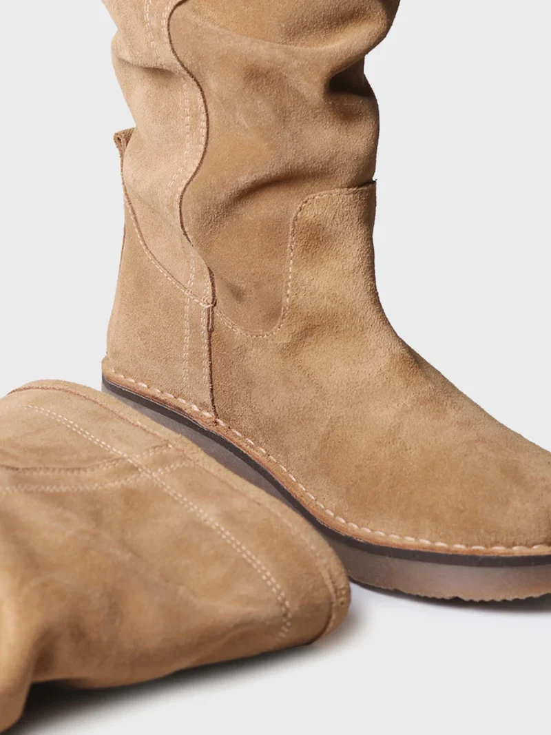Bota alta en serraje para mujer | IONE-SY