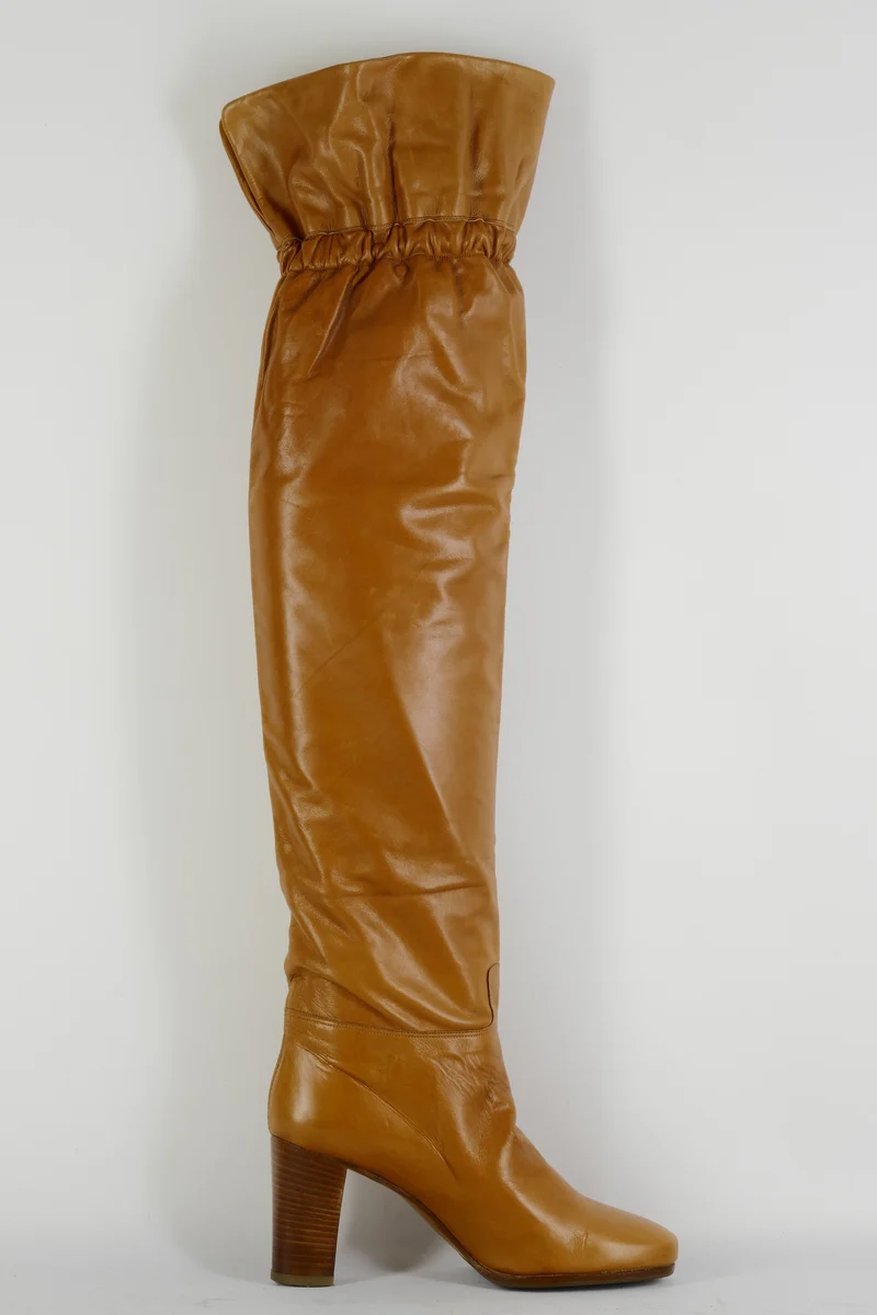 Vintage-Stiefel Leder cognac