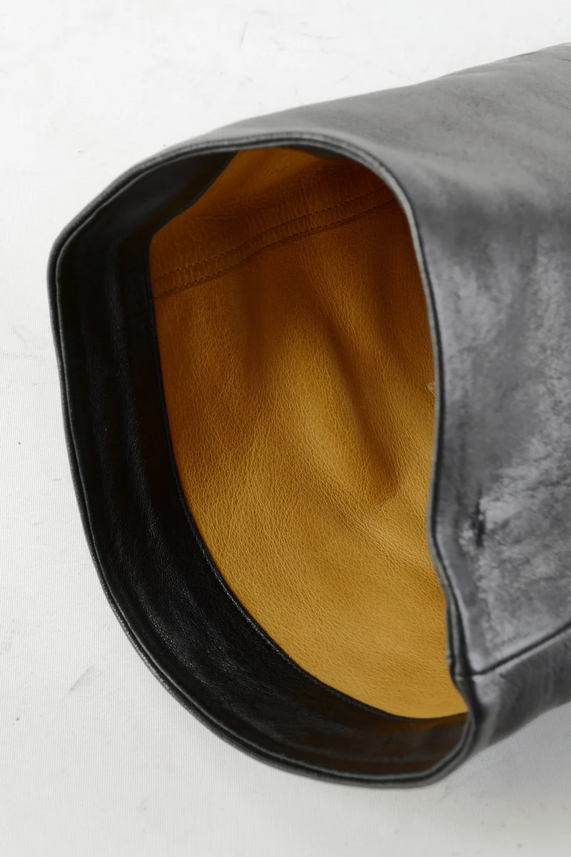 Overknees Leder schwarz