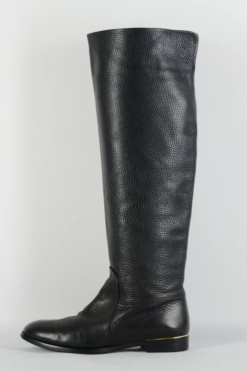 Hohe Stiefel Leder schwarz