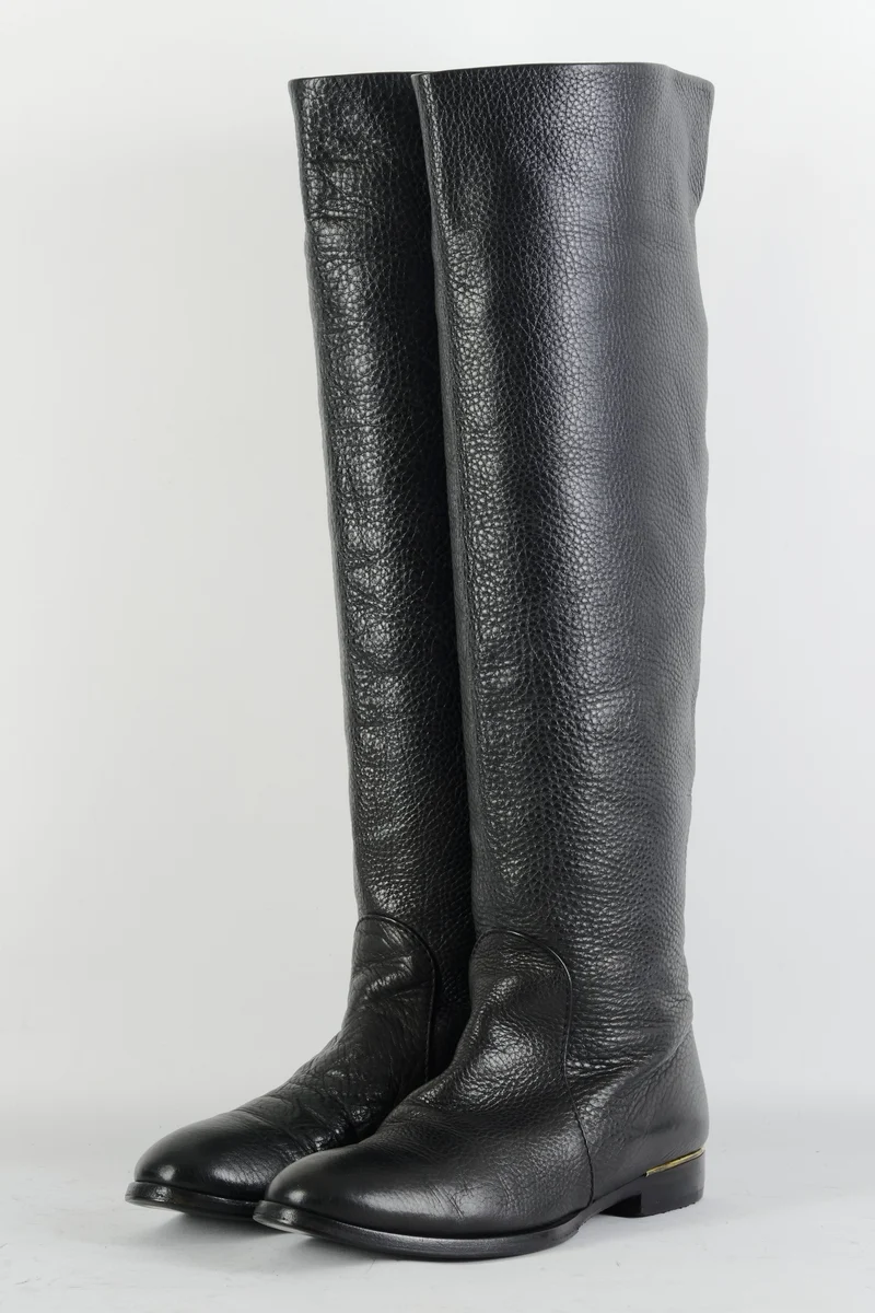 Hohe Stiefel Leder schwarz