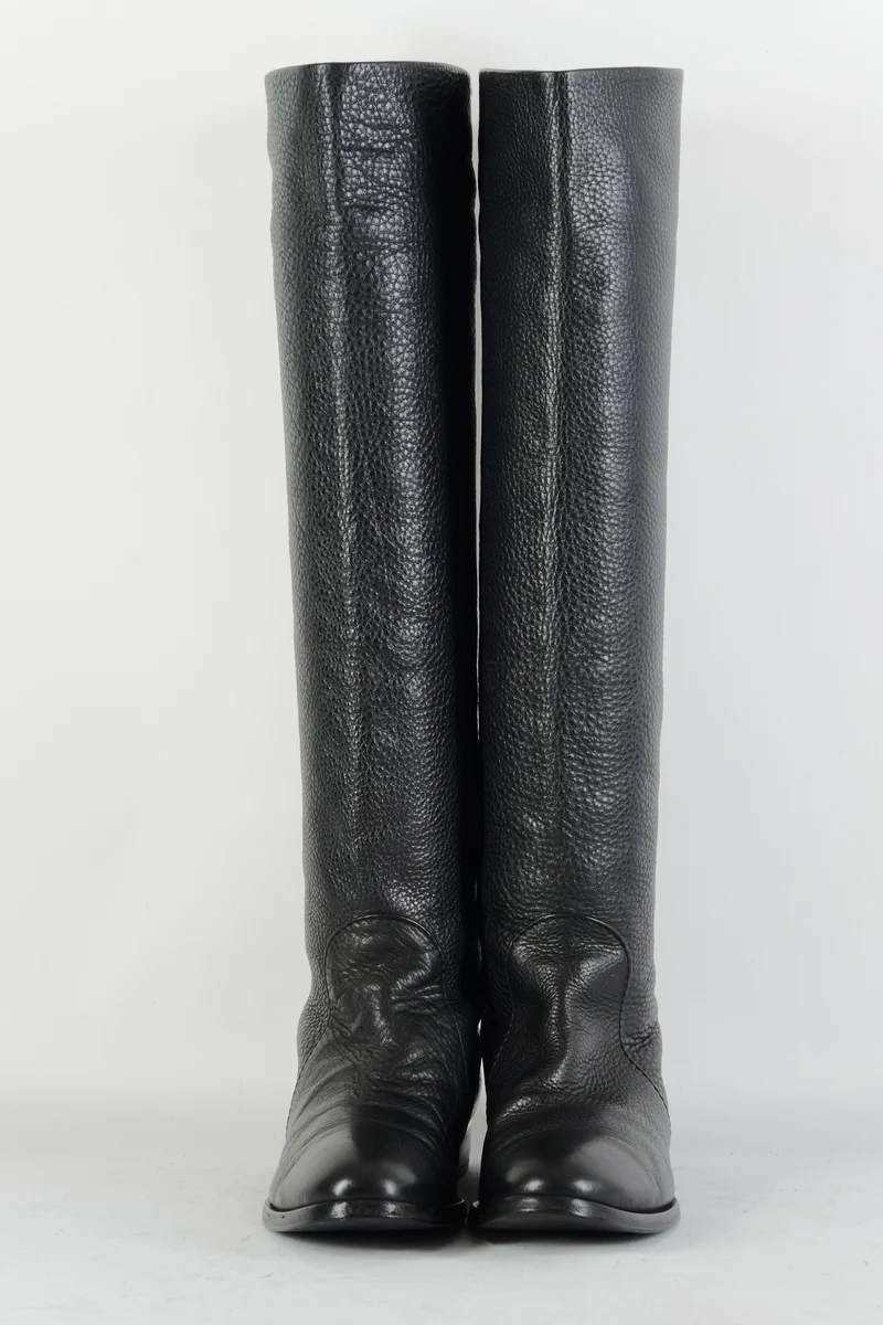 Hohe Stiefel Leder schwarz