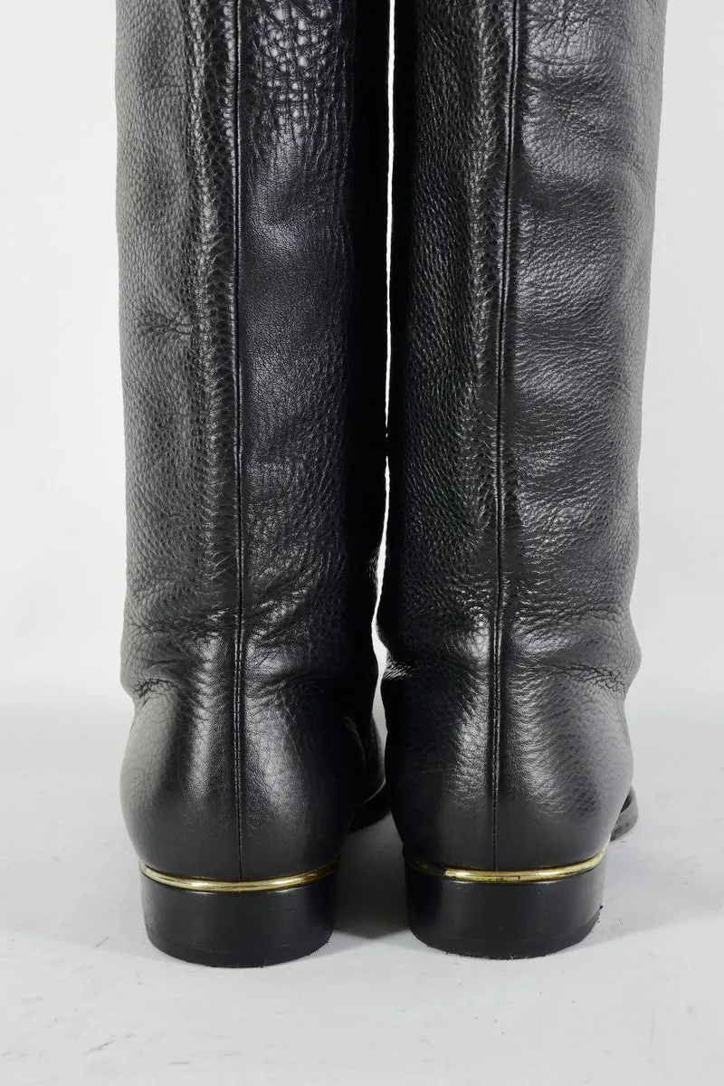 Hohe Stiefel Leder schwarz