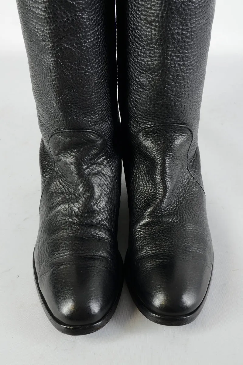 Hohe Stiefel Leder schwarz