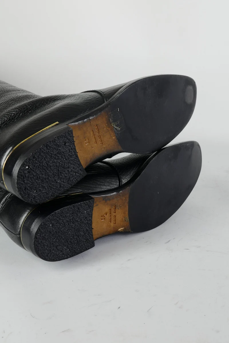 Hohe Stiefel Leder schwarz