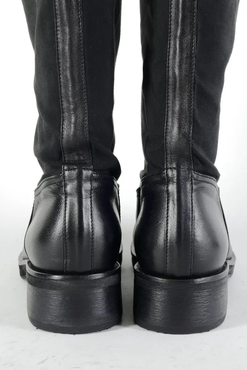 Overknees Leder schwarz