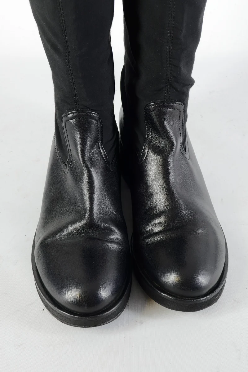 Overknees Leder schwarz