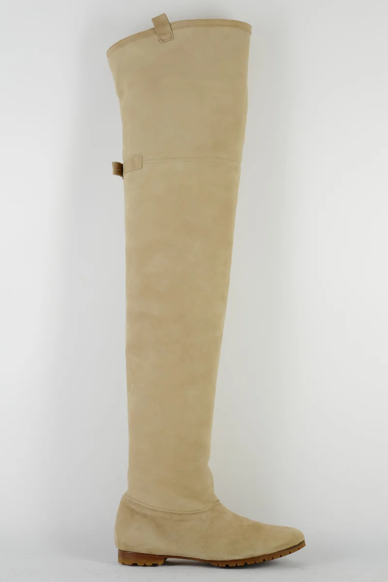 Overknees Wildleder camel