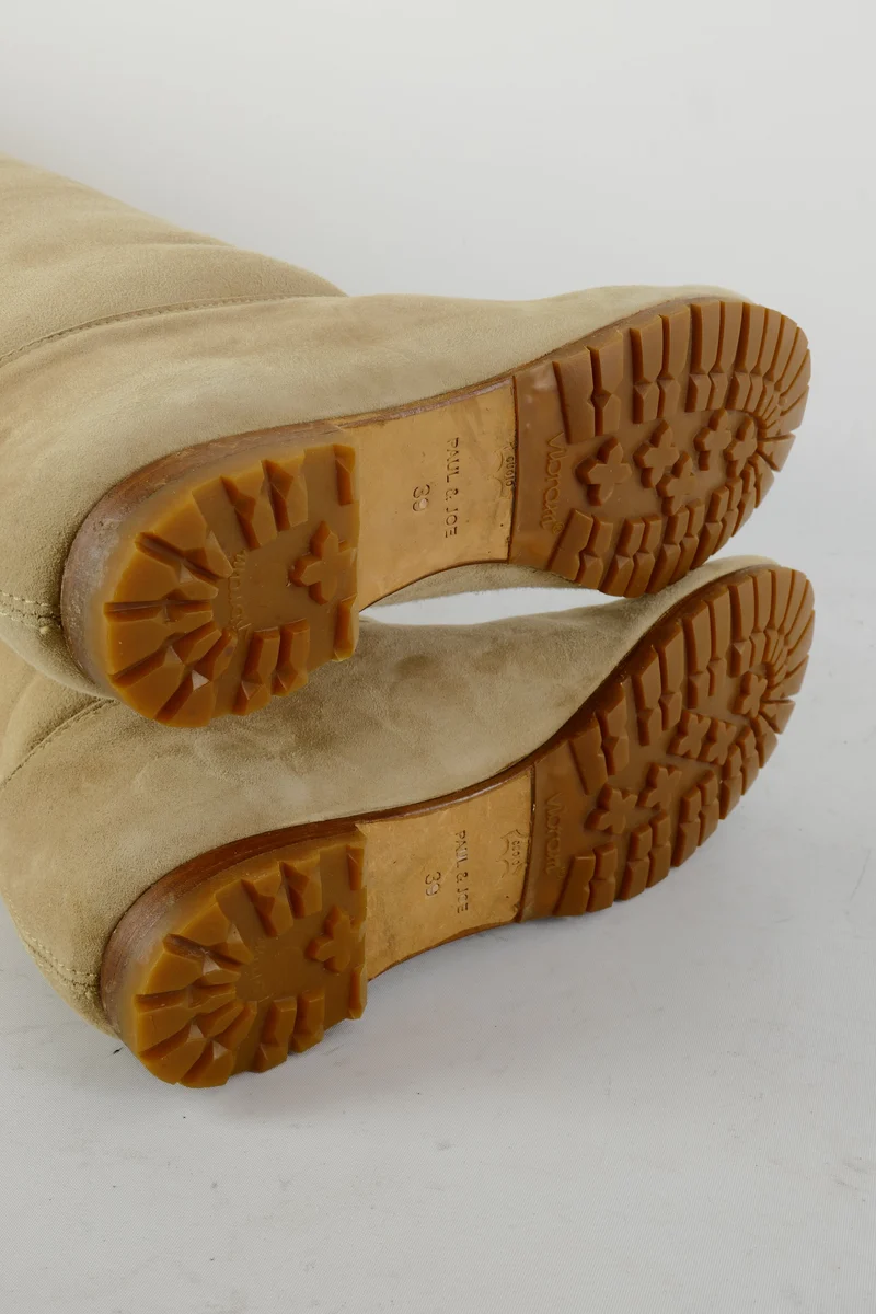 Overknees Wildleder camel