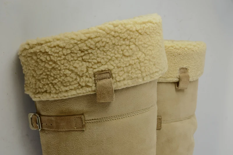 Overknees Wildleder camel