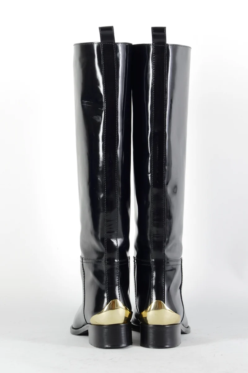 Stiefel Leder schwarz