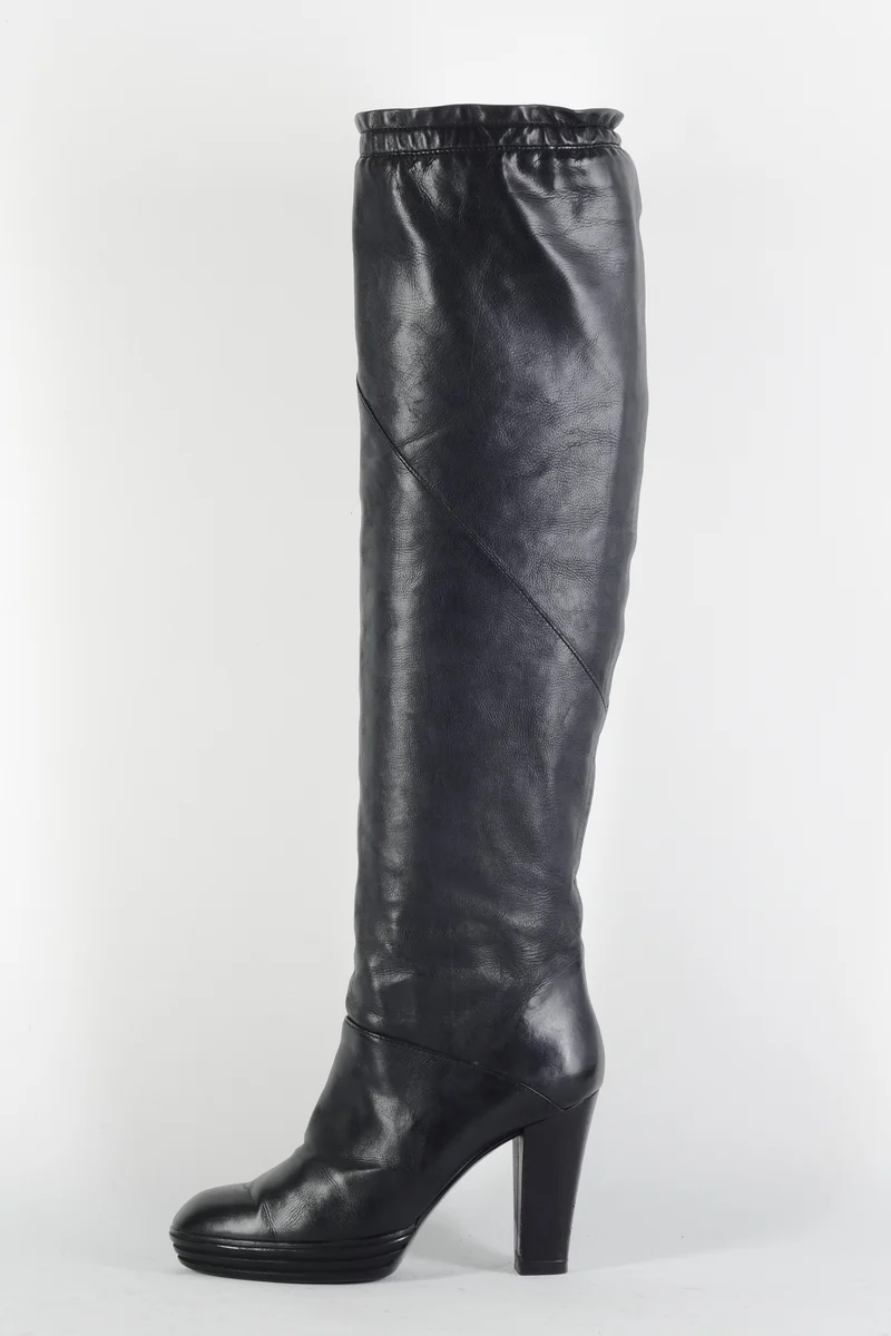 Hohe Stiefel Leder schwarz