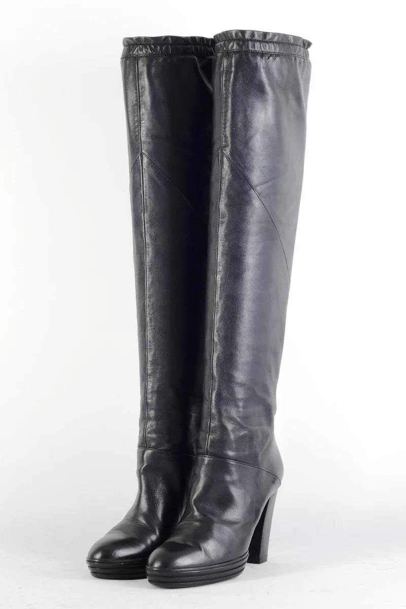 Hohe Stiefel Leder schwarz