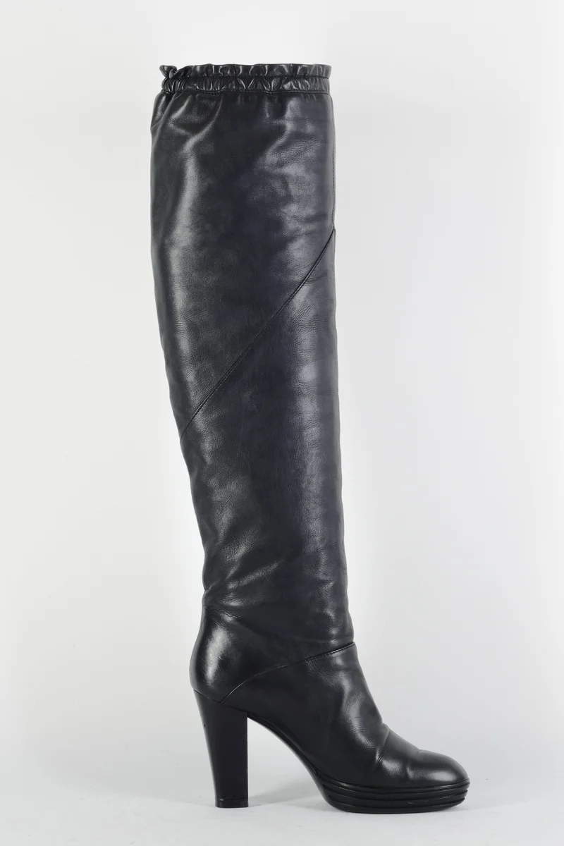 Hohe Stiefel Leder schwarz