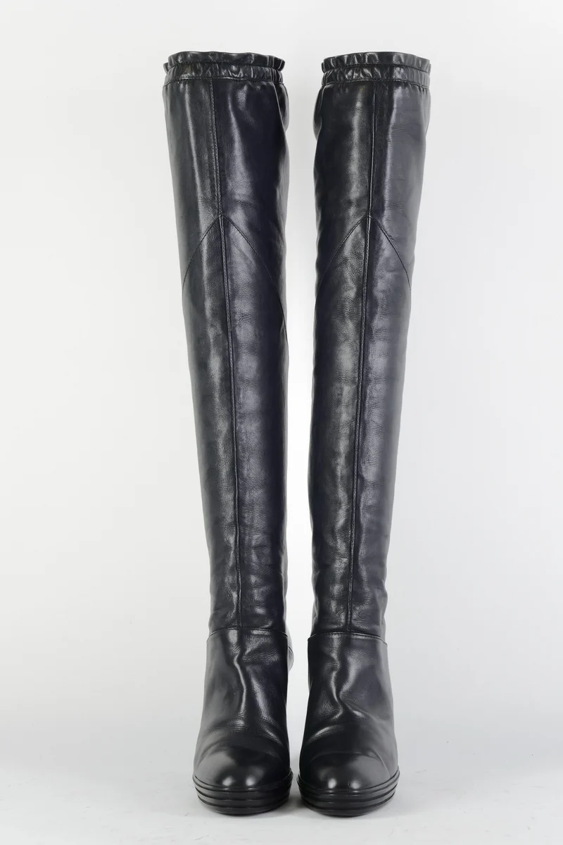 Hohe Stiefel Leder schwarz