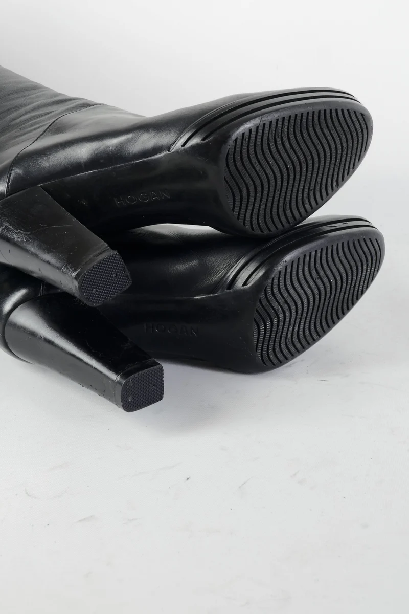 Hohe Stiefel Leder schwarz