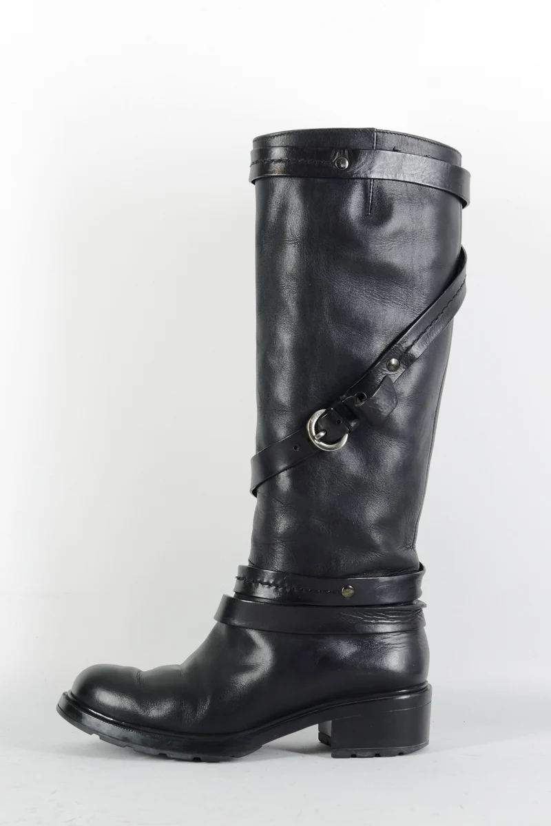 Stiefel Leder schwarz