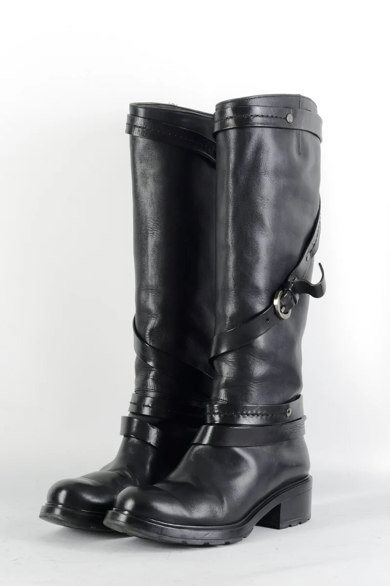 Stiefel Leder schwarz
