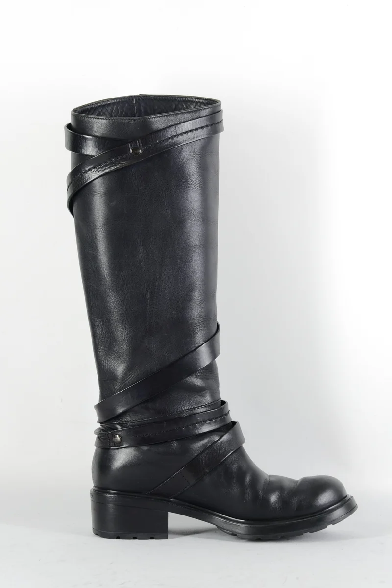 Stiefel Leder schwarz