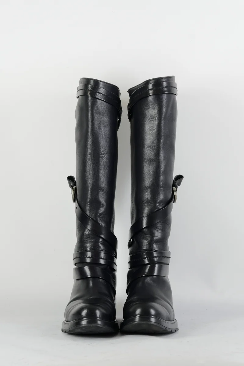 Stiefel Leder schwarz