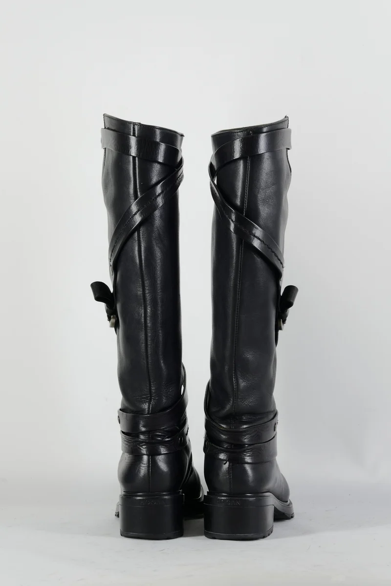 Stiefel Leder schwarz
