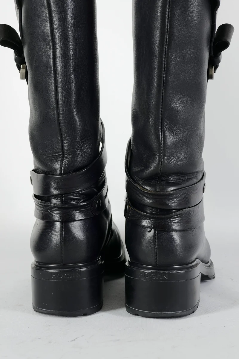 Stiefel Leder schwarz