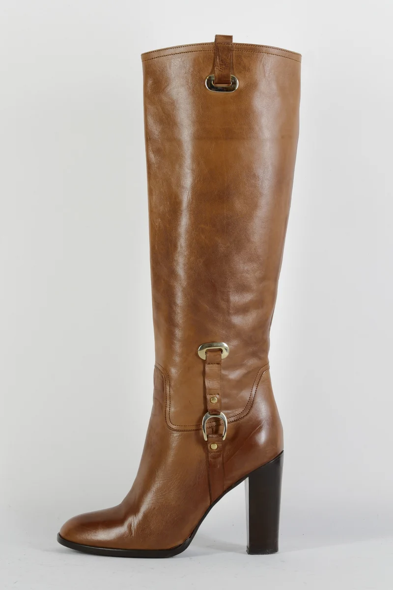 Stiefel Leder cognac