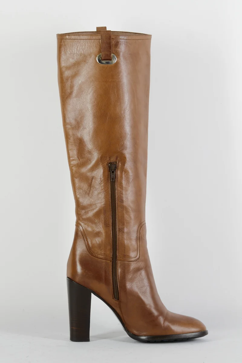 Stiefel Leder cognac