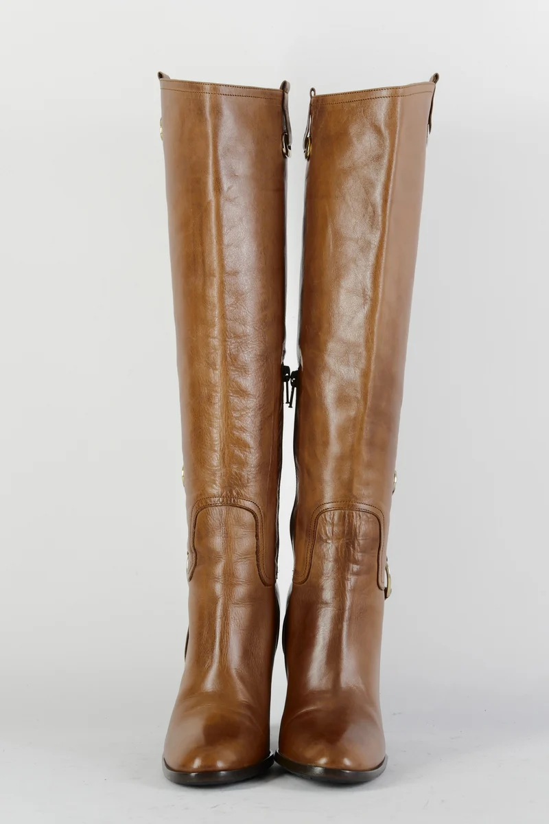Stiefel Leder cognac