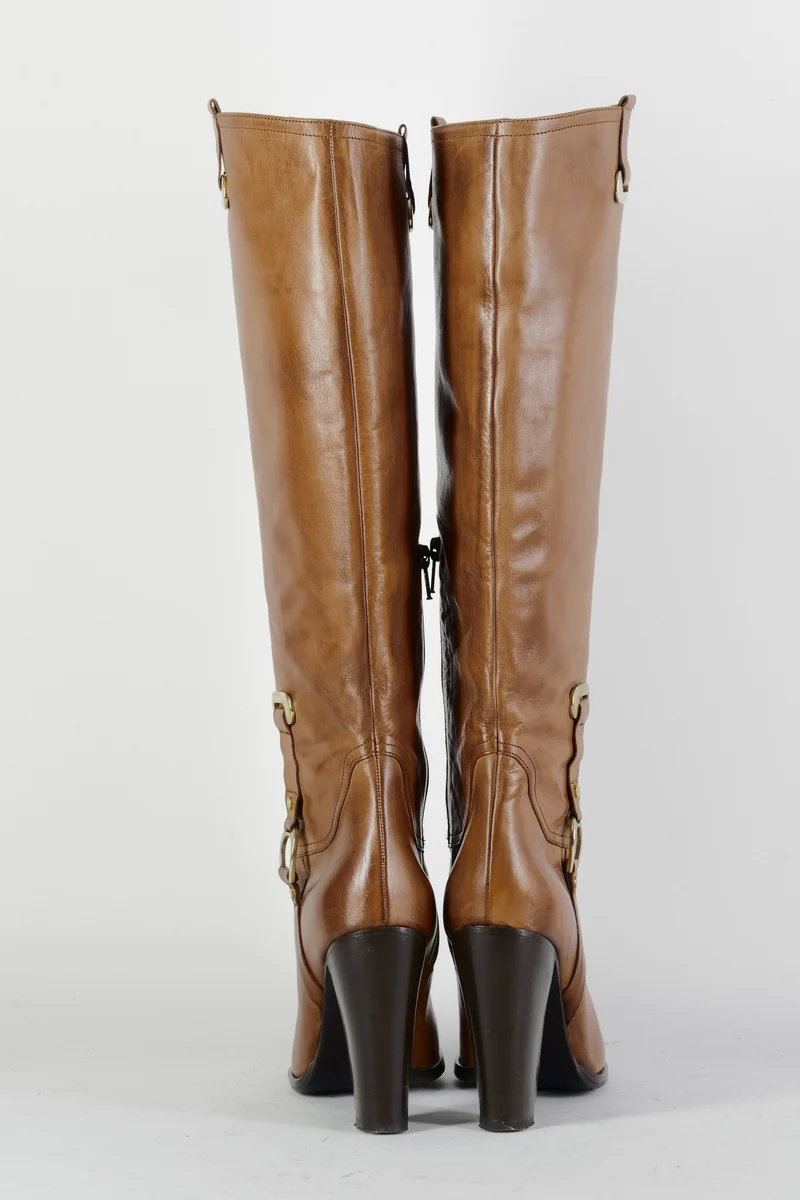 Stiefel Leder cognac