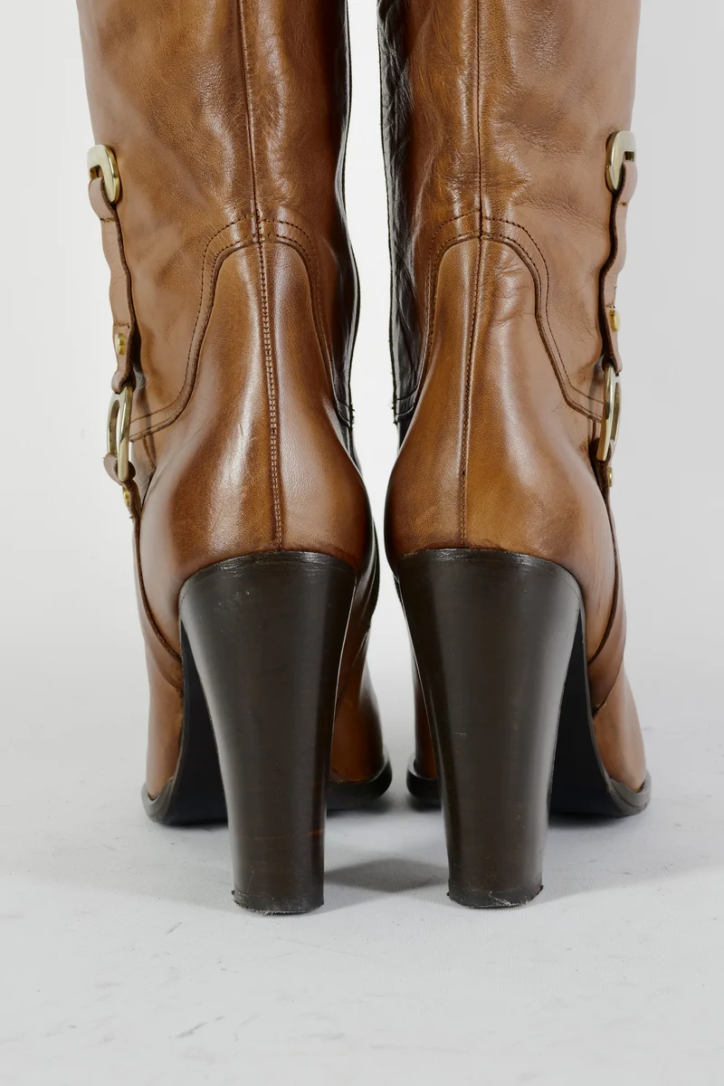 Stiefel Leder cognac