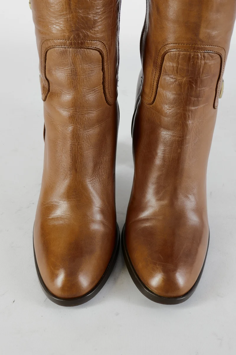 Stiefel Leder cognac