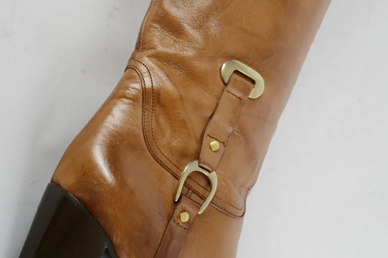 Stiefel Leder cognac