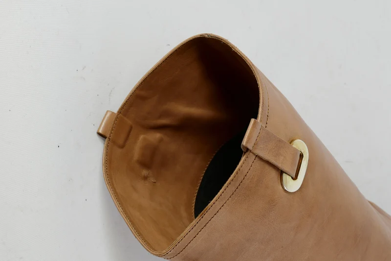 Stiefel Leder cognac
